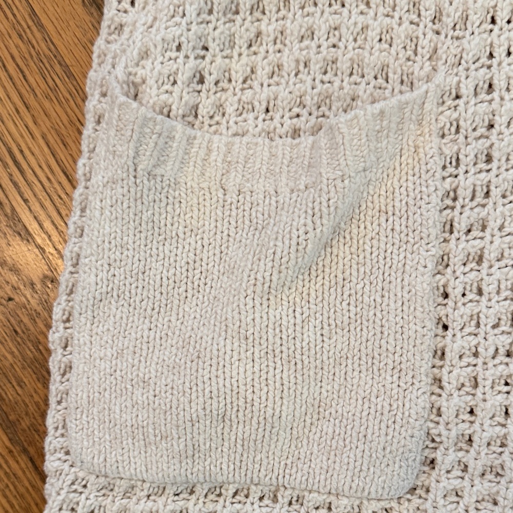 Eddie Bauer Cream Textured Knit Cardigan - Picture 11 of 12
